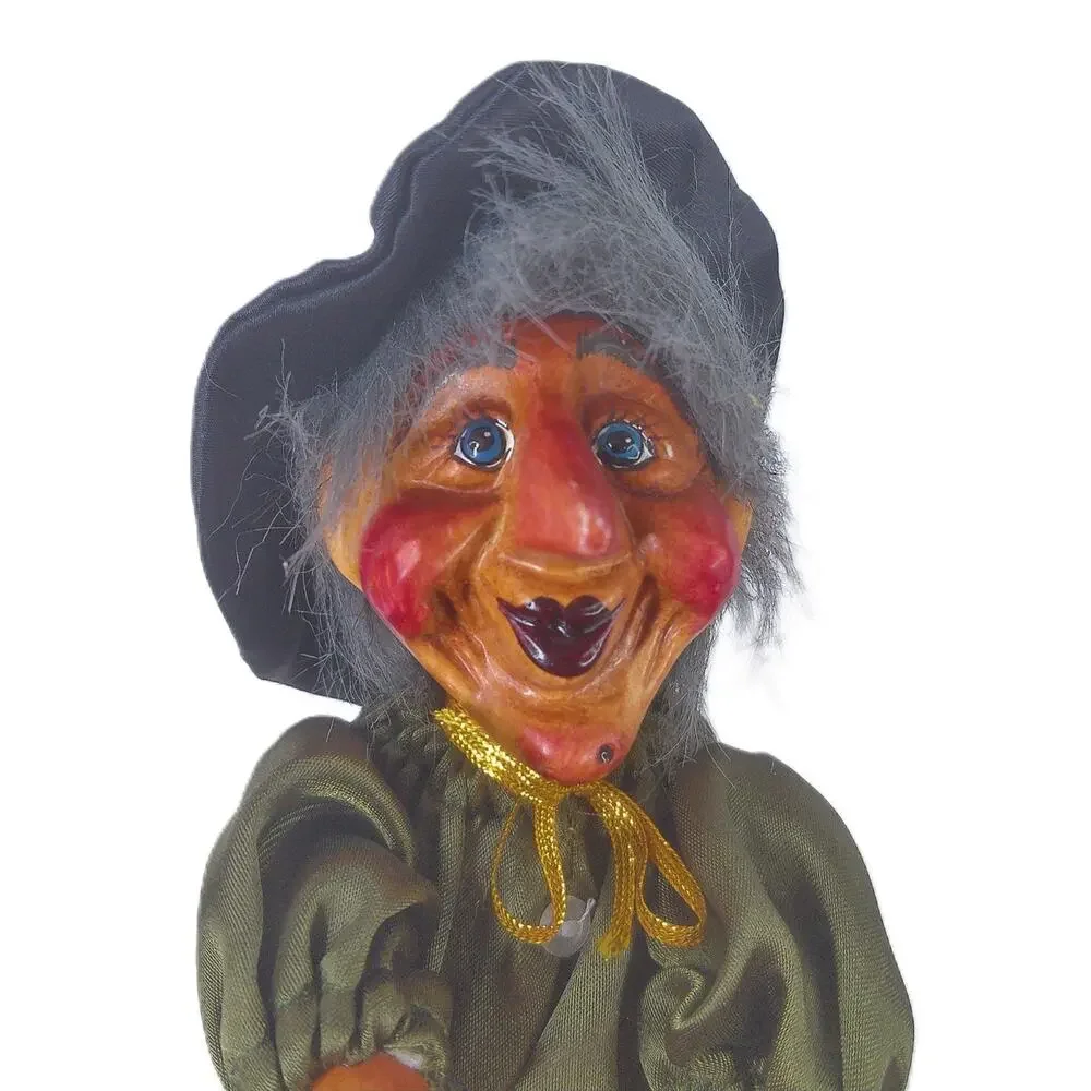 Vintage Kasma Hanging Halloween Kitchen Witch Flying Doll